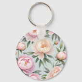 Classy Peony Sleutelhanger (Voorkant)