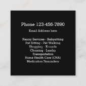 Classy Personal Concierge Design Vierkante Visitekaartje (Achterkant)