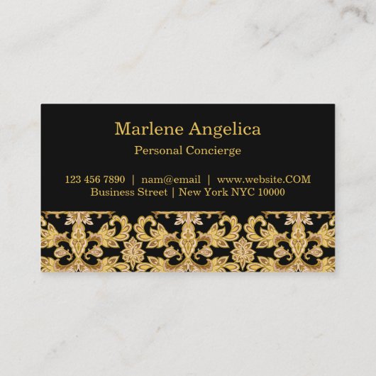 Classy Personal Concierge Elegant Visitekaartje (Achterkant)