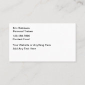 Classy Personal Fitness Coach Thema Visitekaartje (Achterkant)