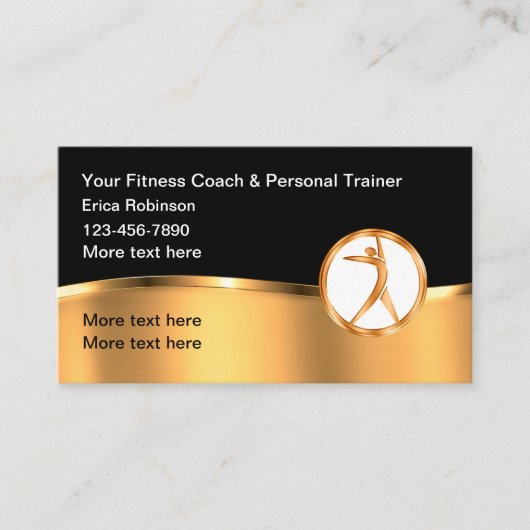 Classy Personal Fitness Coach Visitekaartje (Voorkant)