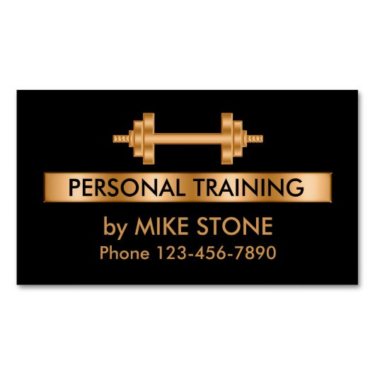 Classy Personal Trainer Magnetisch Visitekaartje (Voorkant)