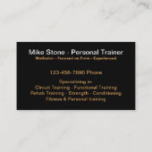 Classy Personal Trainer Visitekaartje (Achterkant)