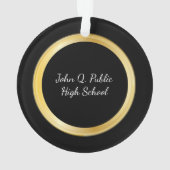 Classy Personalized Gold Graduation Cap and Tassel Ornament (achterkant)