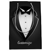 Classy Personalized Tuxedo Medium Cadeauzakje (Voorkant)