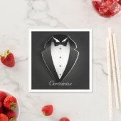 Classy Personalized Tuxedo Napkins Servetten (Insitu)
