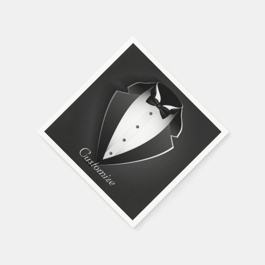 Classy Personalized Tuxedo Napkins Servetten (Hoek)