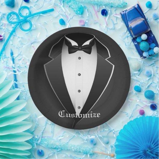 Classy Personalized Tuxedo Papieren Bordje (Feest)
