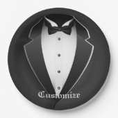Classy Personalized Tuxedo Papieren Bordje (Voorkant)