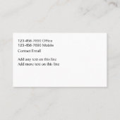 Classy persoonlijke conciërge elegante Visitekaart Visitekaartje (Achterkant)