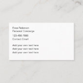 Classy Persoonlijke Conciërge Visitekaartjes Nieuw (Achterkant)