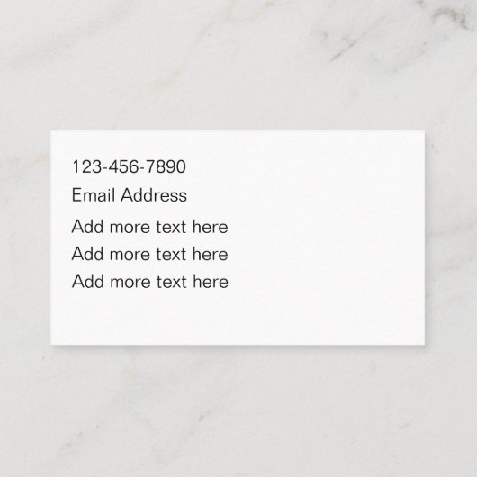 Classy persoonlijke conciërgeassistent visitekaartje (Achterkant)