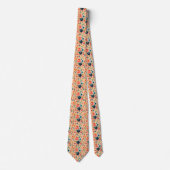 Classy Perzik Roze Blauw Waterverf Rozen Stropdas (Voorkant)