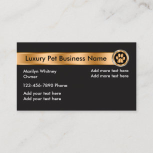 Classy Pet Business of Service Visitekaartje