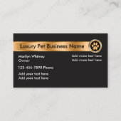 Classy Pet Business of Service Visitekaartje (Voorkant)