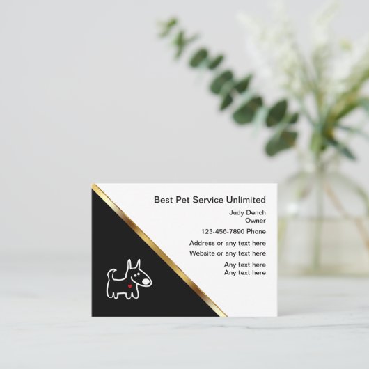 Classy Pet Care Visitekaartjes (Staand voorkant)