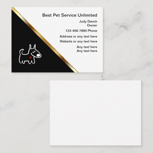 Classy Pet Care Visitekaartjes (Voorkant / Achterkant)