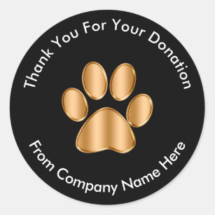 Classy Pet Donation Logo Bedankt Stickers