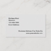 Classy Pet Groomer Grooming Visitekaartjes (Achterkant)