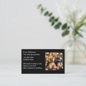 Classy Pet Grooming Business Cards Design Visitekaartje (Staand voorkant)
