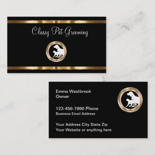 Classy Pet Grooming Service Visitekaartje (Voorkant / Achterkant)