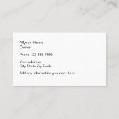 Classy Pet Grooming Visitekaartje (Achterkant)