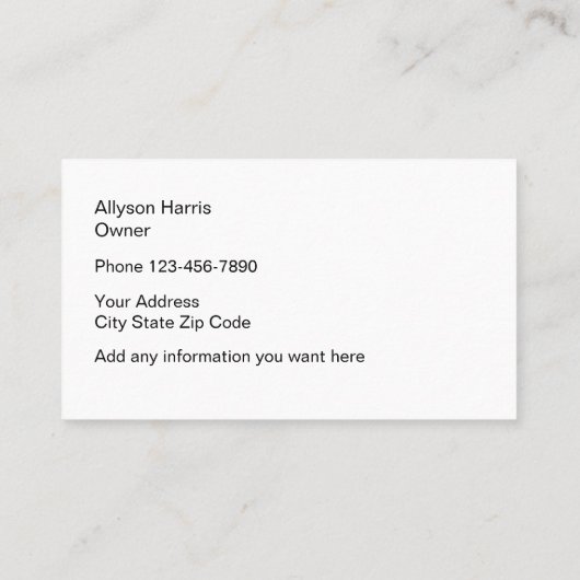 Classy Pet Grooming Visitekaartje (Achterkant)