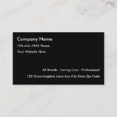 Classy Pet Grooming Visitekaartjes (Achterkant)