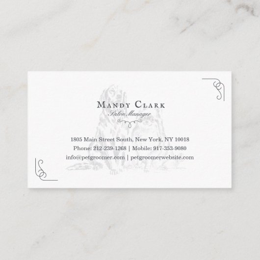 Classy Pet Salon Pommeranian & Golden Retriever Do Visitekaartje (Achterkant)