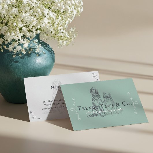 Classy Pet Salon Pommeranian & Golden Retriever Do Visitekaartje