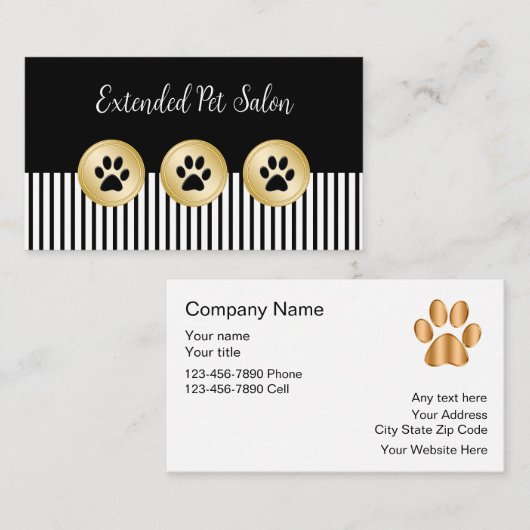 Classy Pet Salon Visitekaartjes (Voorkant / Achterkant)
