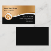 Classy Pet Service Business Cards Visitekaartje (Voorkant / Achterkant)