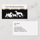 Classy Pet Service Gold Black White Visitekaartje (Voorkant / Achterkant)