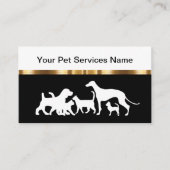 Classy Pet Service Gold Black White Visitekaartje (Voorkant)