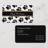 Classy Pet Service Paw Print Visitekaartje (Voorkant / Achterkant)