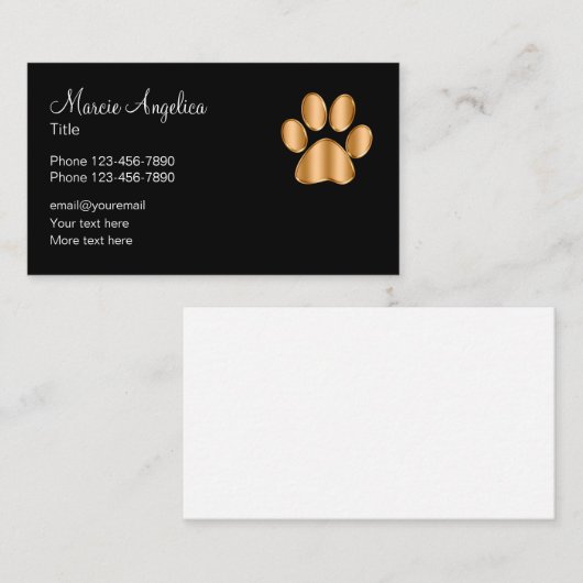 Classy Pet Service Thema Visitekaartje (Voorkant / Achterkant)