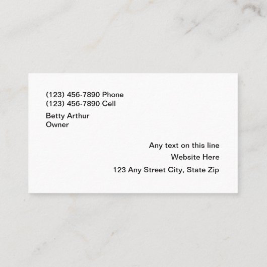 Classy Pet Service-Visitekaartjes Visitekaartje (Achterkant)