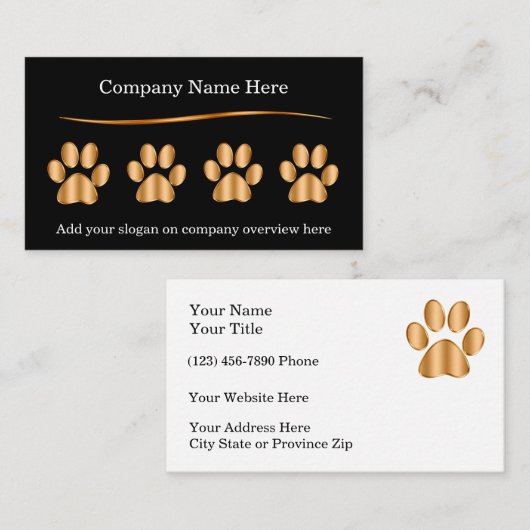 Classy Pet Service-Visitekaartjes Visitekaartje (Voorkant / Achterkant)