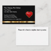 Classy Pet Sitter en Home Watch Visitekaartjes (Voorkant / Achterkant)