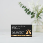 Classy Pet Sitter Home Diensten Visitekaartje (Staand voorkant)