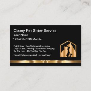 Classy Pet Sitter Home Diensten Visitekaartje