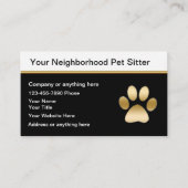 Classy Pet Sitter Visitekaartjes (Voorkant)