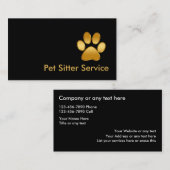 Classy Pet Sitter Visitekaartjes (Voorkant / Achterkant)