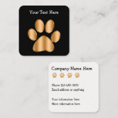 Classy Pet Theme Vierkante Visitekaartje (Voorkant / Achterkant)