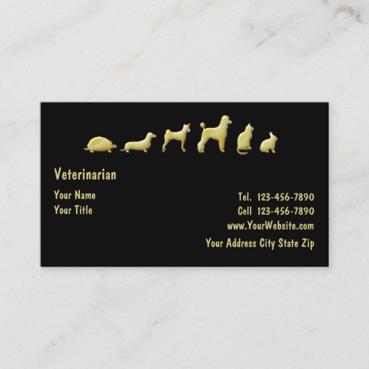 Classy Pet Theme Visitekaartje (Voorkant)