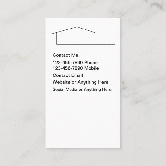 Classy Photo Real Estate Classy Visitekaartjes (Achterkant)