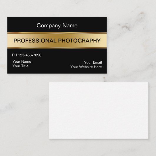 Classy Photographer Visitekaartjes (Voorkant / Achterkant)