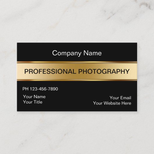 Classy Photographer Visitekaartjes (Voorkant)