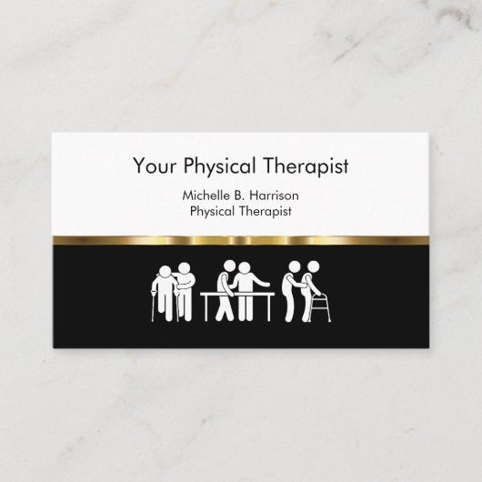 Classy Physical Therapist Design Visitekaartje (Voorkant)