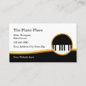 Classy Piano Keys Musical Theme Visitekaartje (Voorkant)